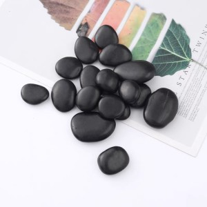 磨光黑扁卵石Polish Black Flat Cobble Stone