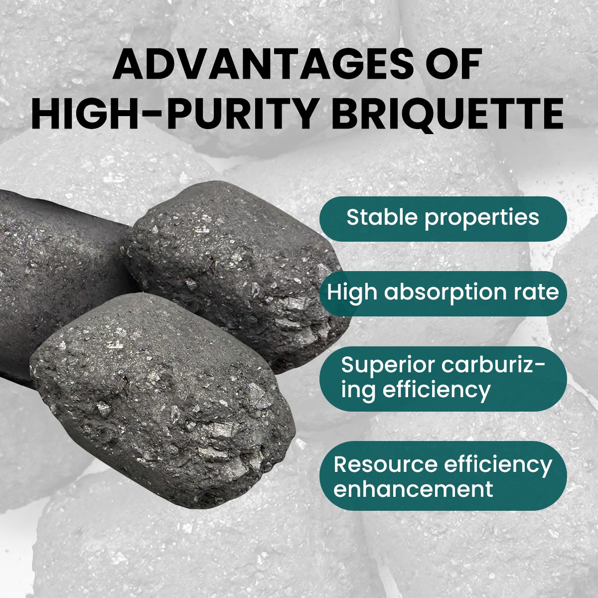 優質高純度石墨球（High-quality, high-purity briquette）