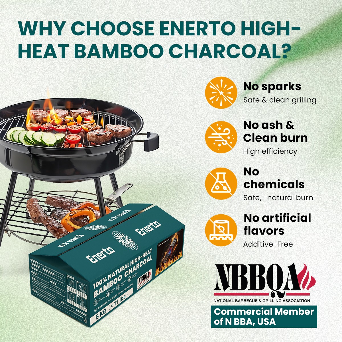 100%natural high-heat bamboo charcoal 5kg（≈11lbs.）