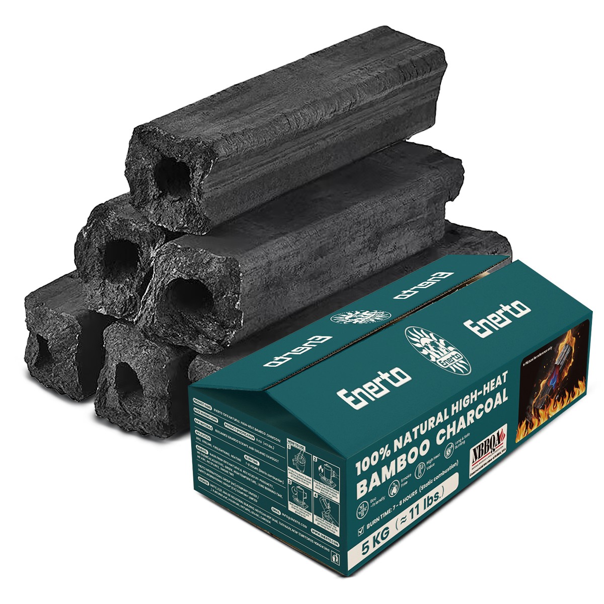 100%natural high-heat bamboo charcoal 5kg（≈11lbs.）